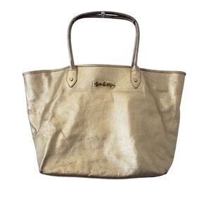 Lilly Pulitzer Large LaLa Leather Tote Shoulder Bag